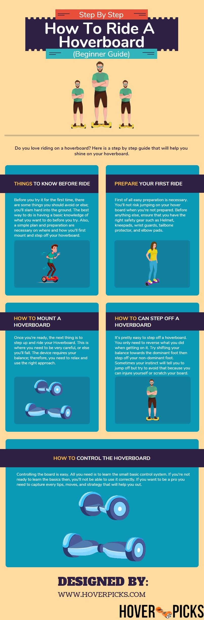 How To Ride A Hoverboard Infographic