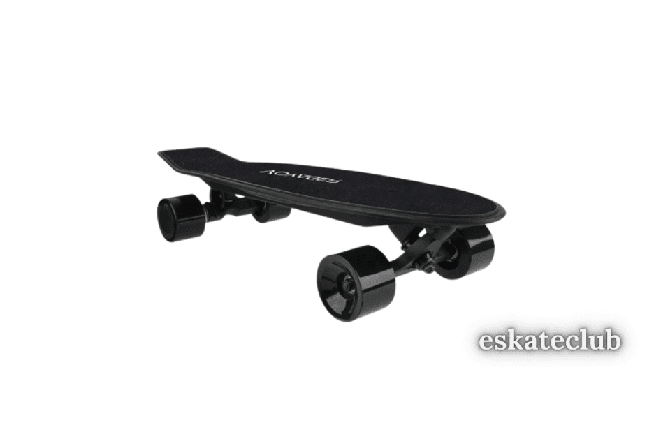discuss speed and battery time of Voyager Neutrino Compact Cruiser Electric Skateboard